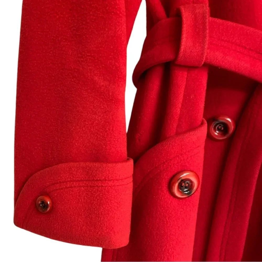 Vintage 70s Rosewin red peacoat size S/M